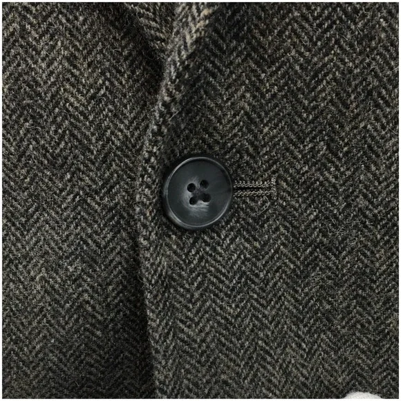 Claiborne Mens Blazer Sport Coat 2 Button Casual Jacket Size 46R Tweed Wool Suit